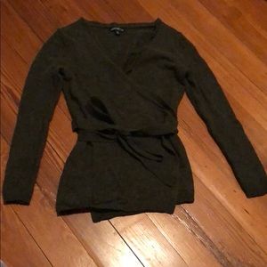 Jcrew Mercantile Wrap V-neck sweater deep green